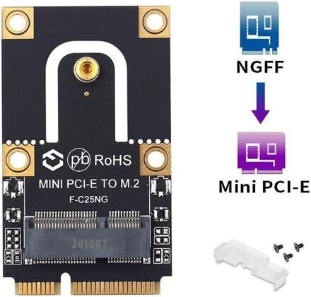 Fenvi F-C25NG M.2 to mPCIe Mini PCI-E adaptér