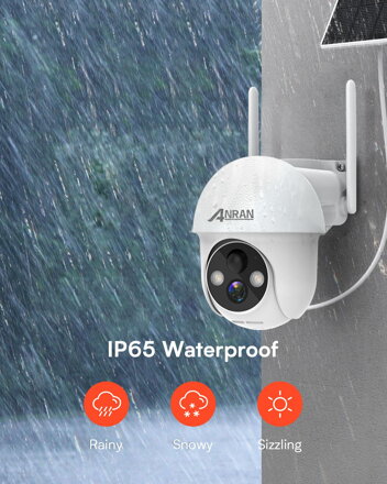 Q3 Max 5MP Wi-Fi otočná kamera s dobíjecí baterií a 3W solárním panelem