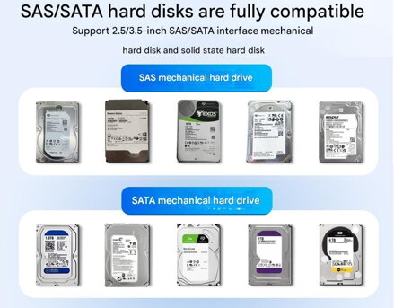 SAS/SATA na USB3.1 adaptér