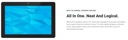10.1" řada WF 3, průmyslový Android tablet, dotyk, PoE a VESA
