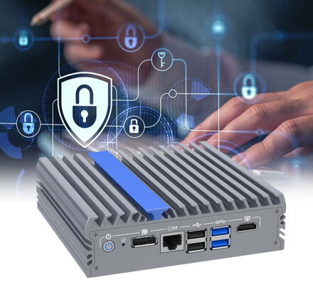 IEXP-304 Průmyslové PC, Intel N100, 4× 2.5G LAN, bezventilátorové