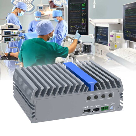 IEXP-322 průmyslové PC, Intel N100, DDR5, 2× 2.5G LAN, 6× COM