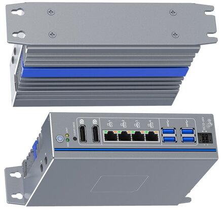 IEXP-512 Průmyslový počítač, 4× LAN, bezventilátorový
