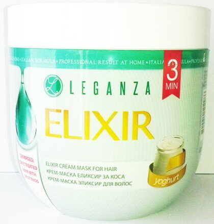 Leganza Elixir Krémová maska na vlasy s Yogurtem 1000 ml