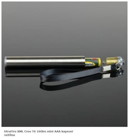UtraFire XML Cree T6 160lm mini AAA kapesní svítilna