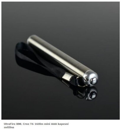 UtraFire XML Cree T6 160lm mini AAA kapesní svítilna
