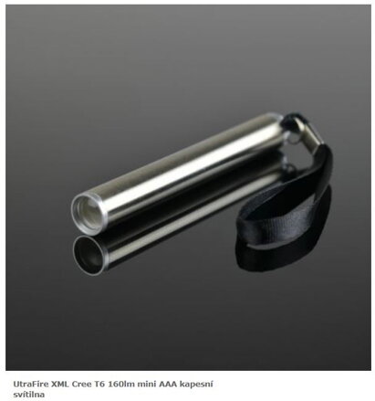 UtraFire XML Cree T6 160lm mini AAA kapesní svítilna