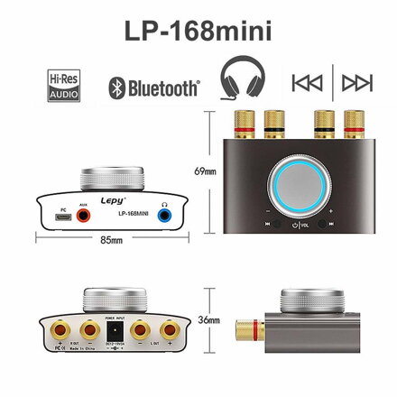 LP-168MINI mini Bluetooth stereo zesilovač