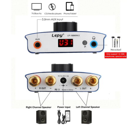 LP-168MINI2 Bluetooth stereo zesilovač