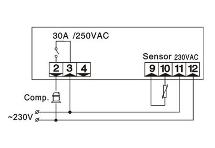 SF-101B 220V/30A - Elektronický (regulátor) termostat pro chlazení a vytápění