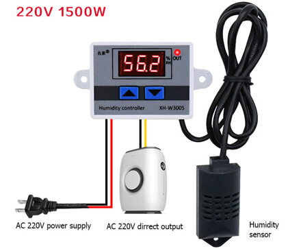 XH-W3005 digitální regulátor vlhkosti hygrostat