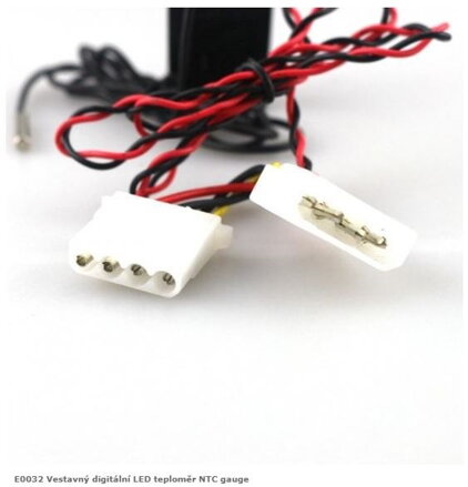 E0032 Vestavný digitální LED teploměr NTC gauge