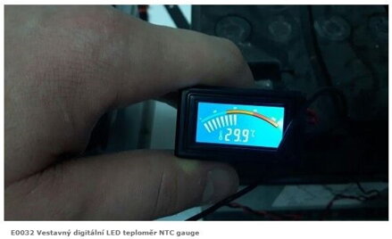 E0032 Vestavný digitální LED teploměr NTC gauge
