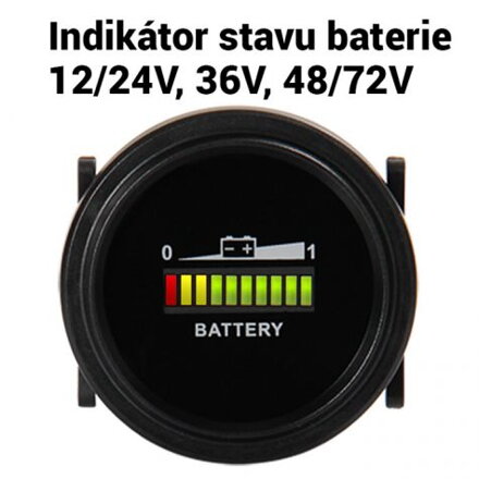 RL-BI002 12V,24V, 36V, 48V a 72V Digitální indikátor stavu baterie