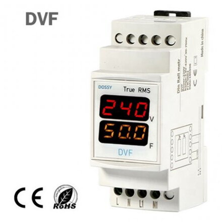 DVF LED měřič střídavého napětí a frekvence