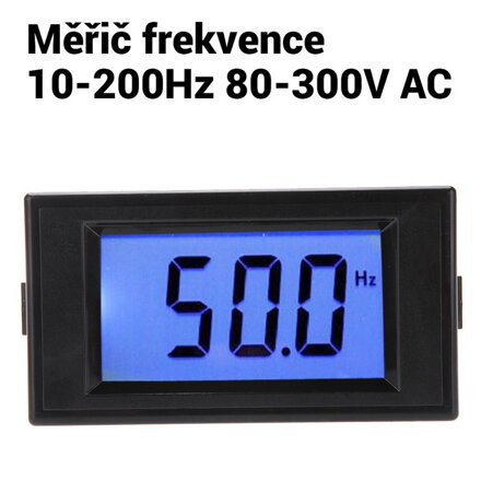 D69-HZ AC 10-200Hz 80-300V digitální LCD frekventometr, měřič frekvence
