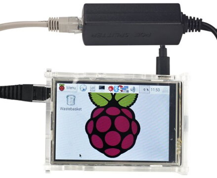 Micro USB PoE Splitter 48V na 5V 2.4A pro Raspberry Pi nebo tablety