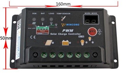 SL-02A-20A originálny PWM 20A Solární regulátor nabíjení 20A 12V 24V pro Li Li-ion lithium LiFePO4 baterie