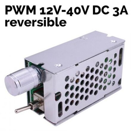 Obousměrný regulátor otáček pro stejnosměrné DC motory - PWM 12V-40V 3A