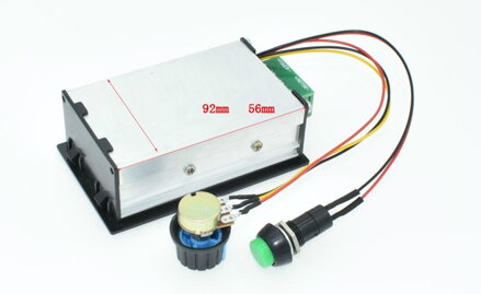 QA-26S regulátor otáček pro stejnosměrné DC motory 6-60V DC PWM LCD
