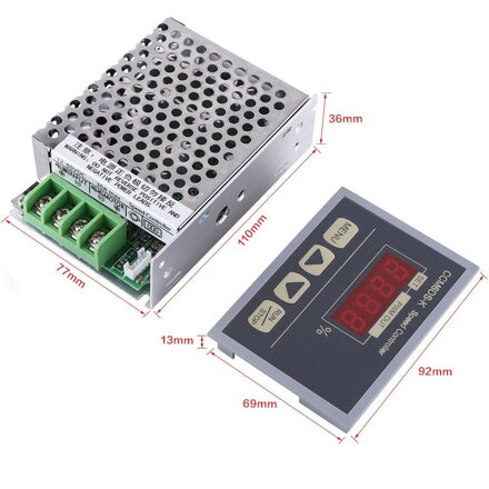 Regulátor otáček pro stejnosměrné DC motory-PWM DC 12V-80V 30A LCD