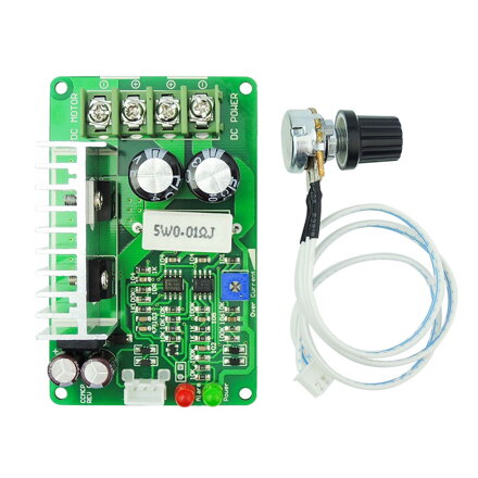 Regulátor otáček pro stejnosměrné motory - PWM DC 12V-36V 10A