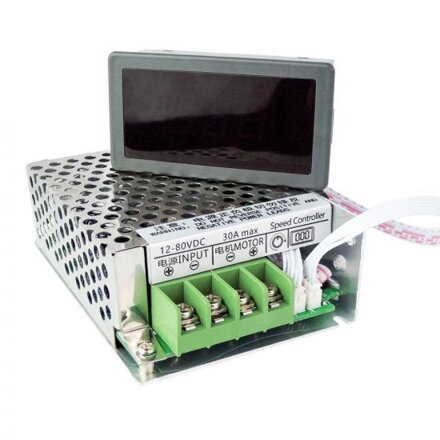 Regulátor otáček pro stejnosměrné DC motory - PWM DC 12V-80V 30A