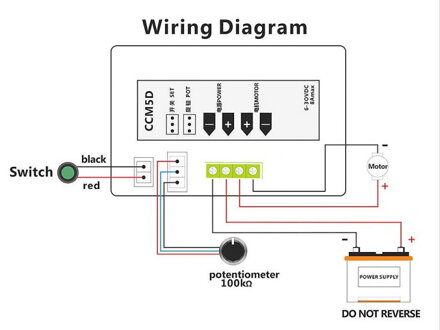 Regulátor otáček pro stejnosměrné DC motory - PWM DC 6-30V, 8A IR