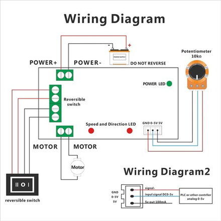 Obousměrný regulátor otáček pro stejnosměrné DC motory - PWM 6V-30V 6A