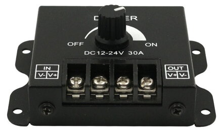 Stmívač dimmer, DC 12-24V, 30A LED