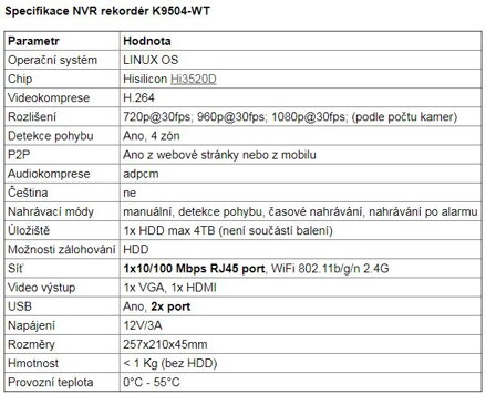 RGB-4H31AAW0-D12/JWT 4CH IP 11" LCD kamerový bezdrátový set - NVR wifi kit + 4x IP 1080p wifi kamery sada