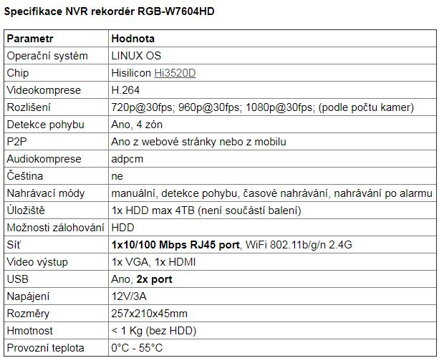 RGB-WBK13-D1/JWT 4CH IP 11" LCD kamerový bezdrátový set - NVR wifi kit + 4x IP 960p wifi kamery sada