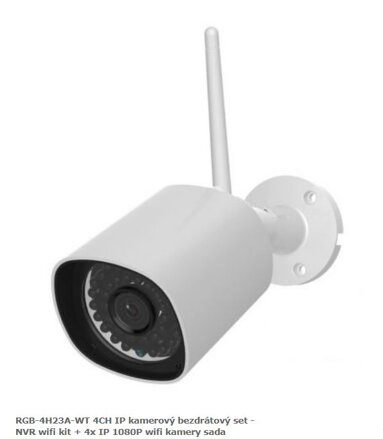 RGB-4H23A-WT 4CH IP kamerový bezdrátový set - NVR wifi kit + 4x IP 1080P wifi kamery sada