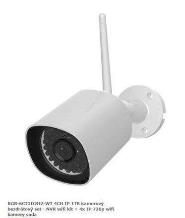 RGB-6C22D2H2-WT 4CH IP 1TB kamerový bezdrátový set - NVR wifi kit + 4x IP 720p wifi kamery sada
