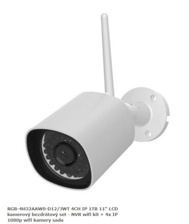 RGB-4H32AAW0-D12/JWT 4CH IP 1TB 11" LCD kamerový bezdrátový set - NVR wifi kit + 4x IP 1080p wifi kamery sada