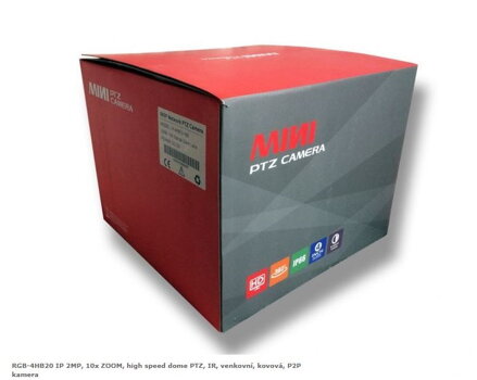 RGB-4HB20 IP 2MP, 10x ZOOM, high speed dome PTZ, IR, venkovní, kovová, P2P kamera