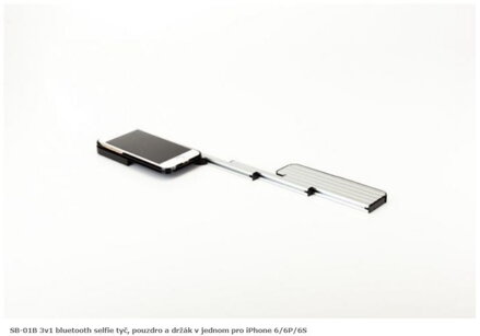 SB-01B 3v1 bluetooth selfie tyč, pouzdro a držák v jednom pro iPhone 66P6S