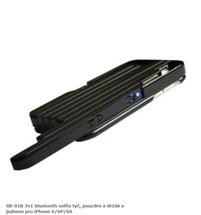SB-01B 3v1 bluetooth selfie tyč, pouzdro a držák v jednom pro iPhone 66P6S