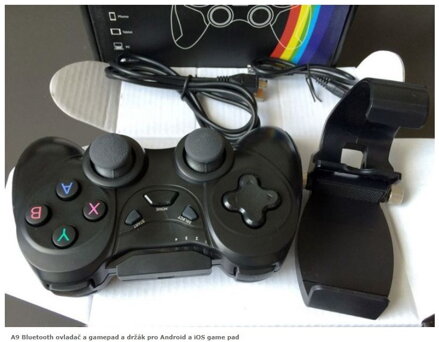 A9 Bluetooth ovladač a gamepad a držák pro Android a iOS game pad