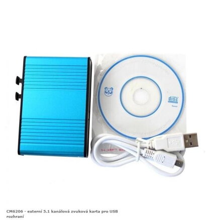 CM6206 - externí 5.1 kanálová zvuková karta pro USB rozhraní