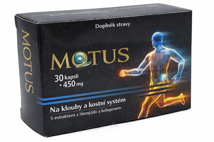 Motus, kloubní doplněk s hlemýždím extraktem a kolagenem, 30 kapslí