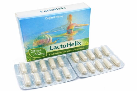 LactoHelix, synbiotikum s hlemýždím extraktem, 20 kapslí