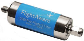 Dvoupásmový signální filtr FlightAware 978MHz + 1090MHz