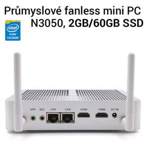 FMP06-N3050 průmyslové mini PC, 2GB RAM, 120GB SSD, fanless