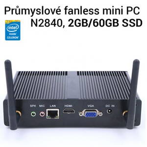 FMP06-N2840 průmyslové mini PC, 2GB RAM, 120GB SSD, fanless