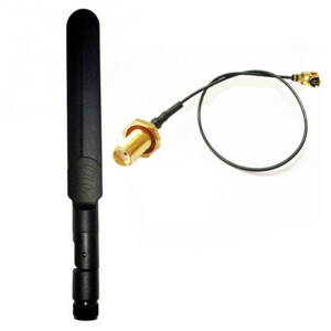 2.4GHz, 5GHz, 5.8GHz 8dB dvoupásmová anténa + 10cm kabel IPEX