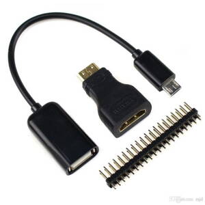 Raspberry Pi Zero/W mini HDMI, USB, GPIO adaptéry sada
