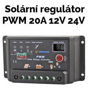 SL-02A-20A originálny PWM 20A Solární regulátor nabíjení 20A 12V 24V pro Li Li-ion lithium LiFePO4 baterie