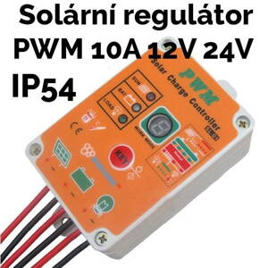 SL-01-10A originálny PWM 10A IP54 Vodotěsný solární regulátor nabíjení 10A 12V 24V pro Li Li-ion lithium LiFePO4 baterie