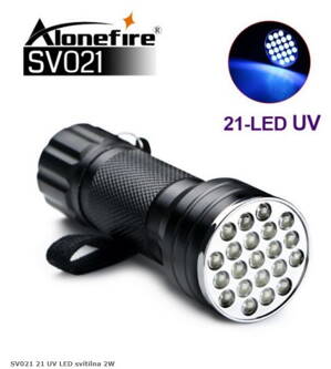 SV021 21 UV LED svítilna 2W